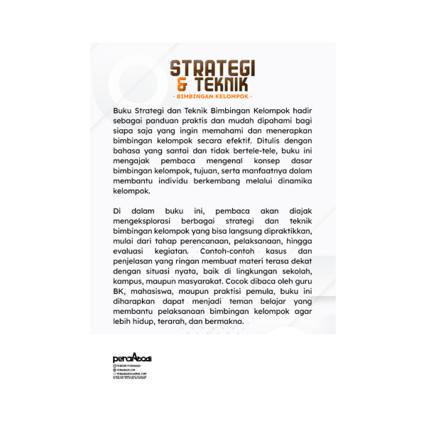 LAY OUT WEB PENAABADI (15) Strategi dan Teknik Bimbingan Kelompok